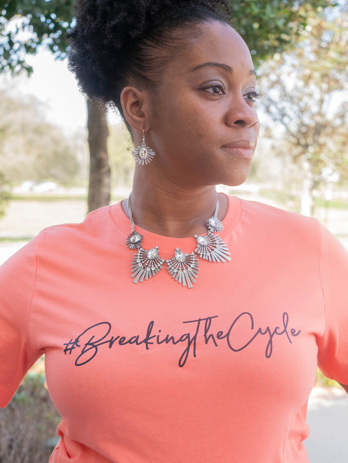 Breaking the Cycle Tee - Coral